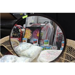 SHOW HOME DARK WOOD FRAMED MIRROR