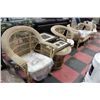 Image 1 : WICKER SET INCLUDES SOFA W/ (2) MATCHING CHAIRS,