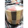 Image 1 : SHOWHOME MULTI COLOURED LEATHER STOOL
