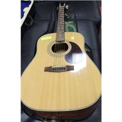 CART BLOND ACCOUSTIC GUITAR W/ CASE