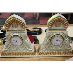 MANTLE CLOCK W/ GOLD LEAF PATTERN