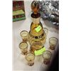 Image 1 : ESTATE AMBER GLASS DECANTER AND SHOT GLASS SET
