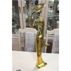 BRASS LADY STATUE