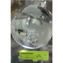 CRYSTAL GLASS WORLD GLOBE