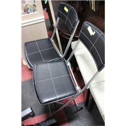 TWO(2) BLACK FOLDING CHAIR
