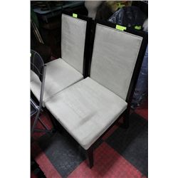 PAIR OF BLACK SUEDE CHAIRS