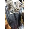 Image 1 : LADIES LONG FUR COLLARED LEATHER TRENCH SZ 46