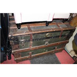 ANTIQUE TRUNK WITH CONTENTS
