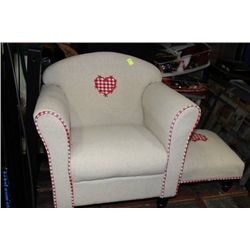 SHOWHOME CHILDREN'S CHAIR W OTTOMAN