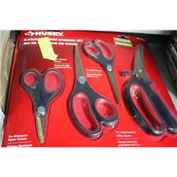 HUSKY PK OF 4 TITANIUM SCISSORS