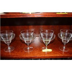 SET OF 4 CRYSTAL SHRIMP COCKTAIL SERVERS