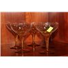 Image 1 : AMBER STEM CRYSTAL GLASS SET
