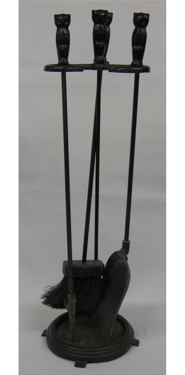 Vintage Hart 218 Cast Iron Owl Fireplace Tools