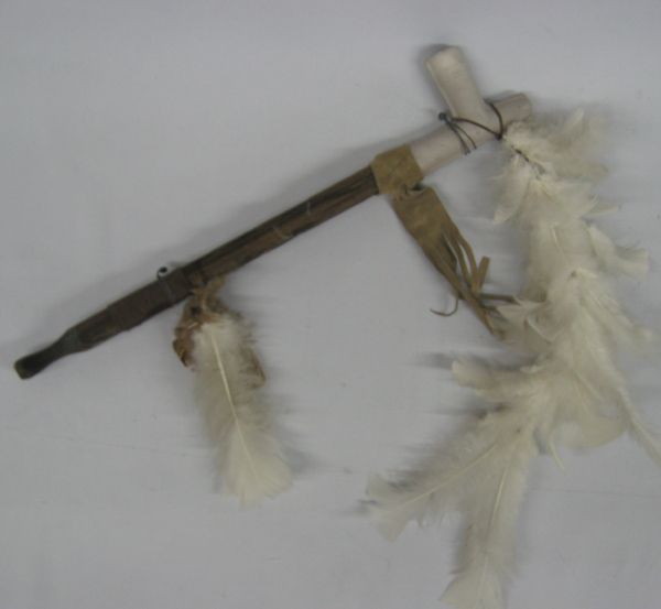Plains Indian Ceremonial Wooden Pipe