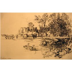 Lake Scene with Ducks
