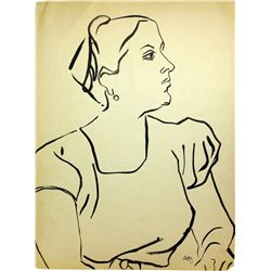 Side view portrait of a woman