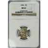 Image 1 : 1908 BARBER DIME NGC MS-62