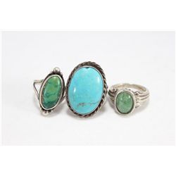 3 Sterling Silver rings