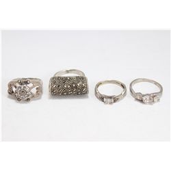 4 Sterling Silver rings