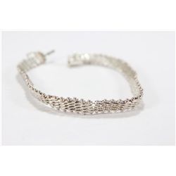 Sterling Silver Mesh Tennis Bracelet