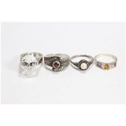 4 Sterling Silver rings