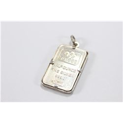 Ingot Sterling Silver Pendant