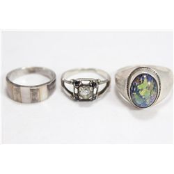 3 Sterling Silver rings