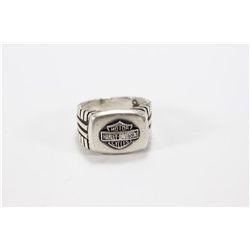Sterling Silver Harley Davidson Ring
