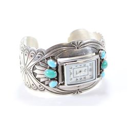 Navajo Bracelet Style Watch with Sterling Silver
