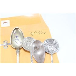 Four Sterling Silver Spoons