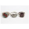 Image 1 : 3 Sterling Silver Rings
