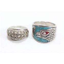 2 Sterling Silver Rings