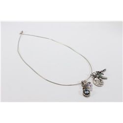 Sterling Silver Necklace with Five Small Pendants