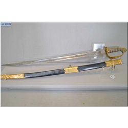 British Navy Sword Ca 1822 [ folding thumb guard, Victorian cypher, maker name is there but hard to 