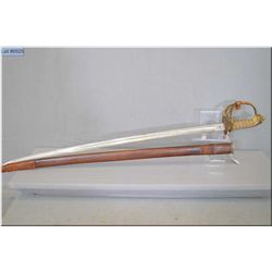 British Circa 1830's Infantry Sword, Rifle Volunteers etched on blade [ Victorian cypher, sharkskin 