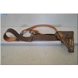 Nazi Officer's Belt & Shoulder Strap [ with PPK holster dated Graf 1940 ]