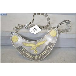 Nazi Luftwaffe Feldgendarmeria  ( Military Police ) Gorget [ makers marked on reverse & dated 1935, 