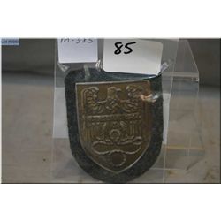 Nazi Sleeve Shield for Warschau 1944 Campaign
