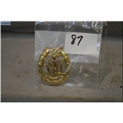 Nazi Sports Award in gold [ Maker's name marked Werstein ? DRGM ? ]