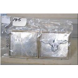 Nazi SS Cigarette Case [ outside has the larage SS eagle & swastika and the back has the initials LH