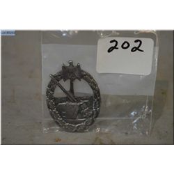 Nazi Award Nazi Coastal Artillery Badge [ intact, no makers mark ]