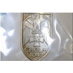 Nazi CHOLM Shield - 1942 CHOLM Campaign Shield [ Commemorate the Siege of German Forces in the occup