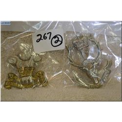 Lot of Two Canadian Cap Badges ; To Seaforth Highlanders - To the Prince of Wales Rangers [ very har