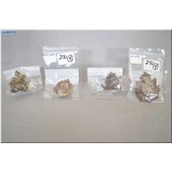 Lot of Four Canadan Cap Badges : North Shore New Brunswick Regiment - Cape Breton Highlanders [ lugs