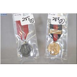 Lot of Two Items : Nazi Medal Sudentenland w/Prague Castle bar - Eastern Front Medal [ awarded to bo
