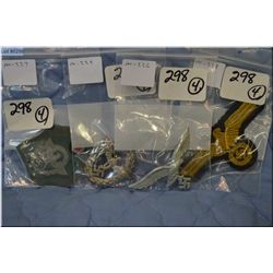 Lot of Four Nazi Items: Nazi Police Cap Badge - Nazi Cap Device " Luftwaffe cap eagle, fasteners int