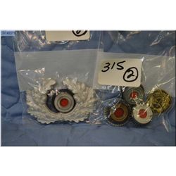 Lot of Nazi Items : Nazi Army Cap Device  [ in great condition, all pins intact and maker's marked ]