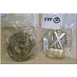 Lot of Two Canadian Cap Badges :  North Nova Scotia Highlanders [ one of several makes thisone is ab