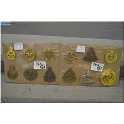 Two Group Lots  of  Canadian Hat Badges : 6 WWII including The Royal Montreal Regiment, Regiment de 