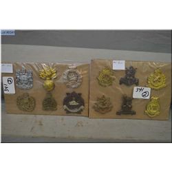 Lot of Two Groups of Canadian Cap Badges : 6 WW Two Badges : The Elgin Regiment - Fusilliers du St. 
